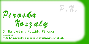 piroska noszaly business card