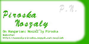 piroska noszaly business card